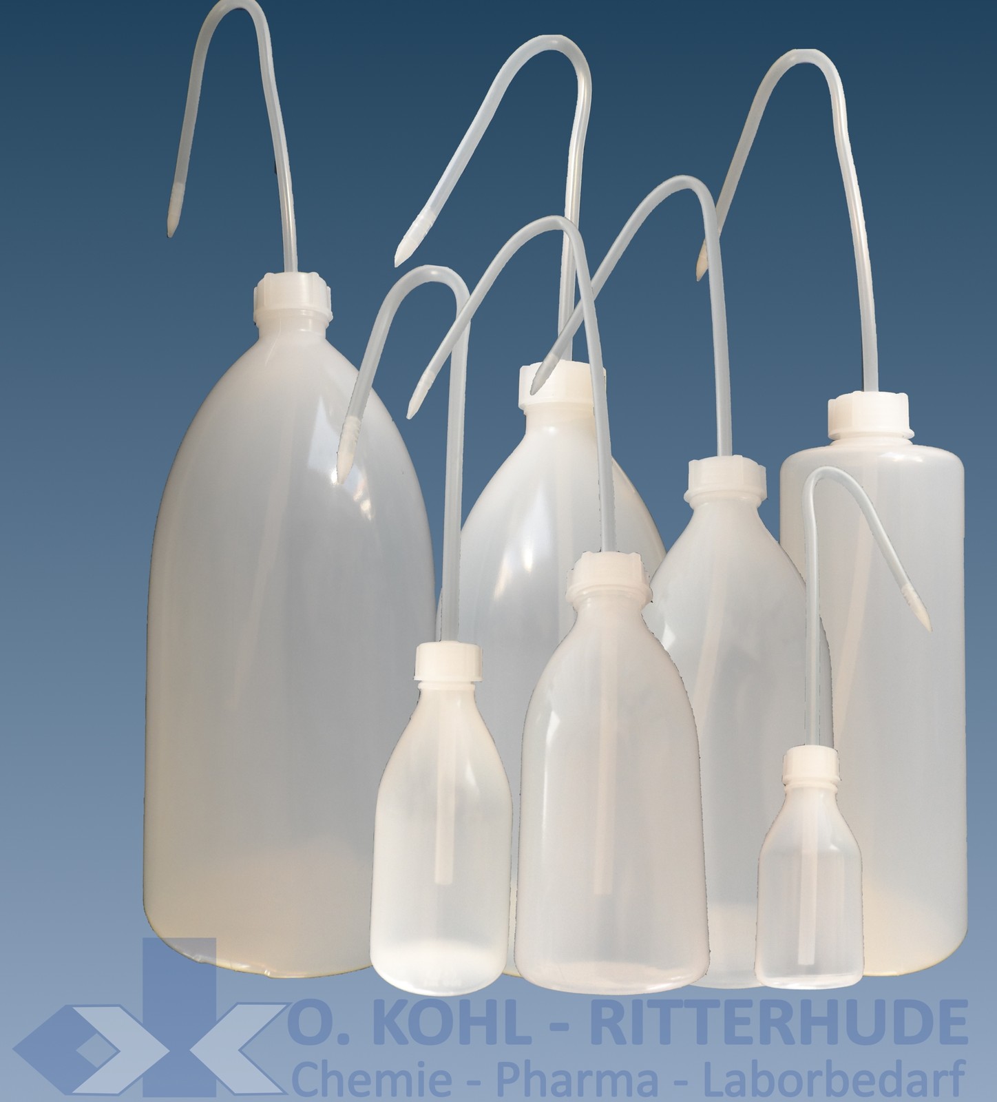 Spritzflasche (Fein) PE Plastik rund, 50 - 2000 ml Laborflasche Küche Kunststoff