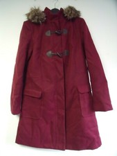 La Redoute Hooded Duffle Coat Burgundy Size Uk 10 Rrp £69 Dh190 Ii 05