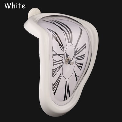 Decor Desktop Home Art Design Roman Numerals Melting Clock Silent Hanging Wall