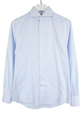 SUITSUPPLY Try On Extra Slim Fit Formal Shirt Men's 38 / 15 Pinstripe Blue