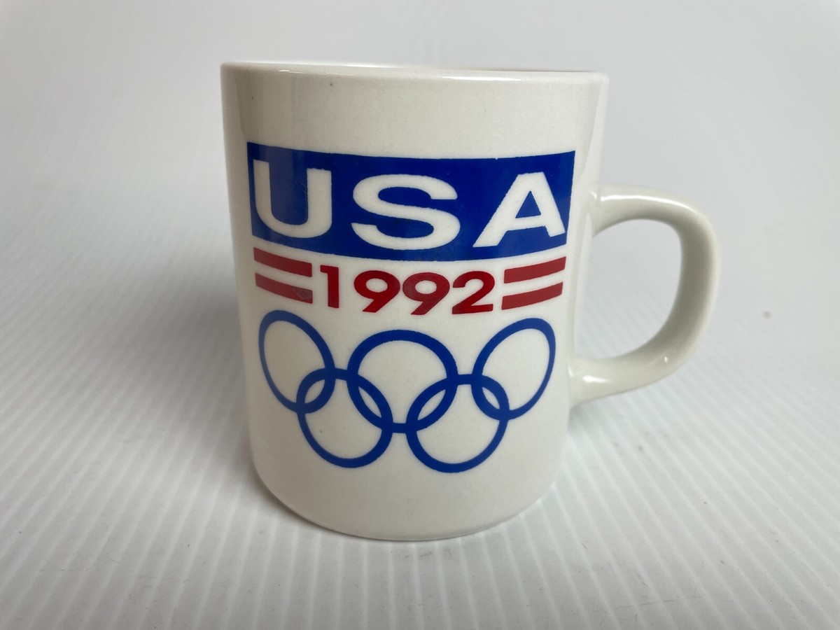 1992 USA Olympic Logo Coffee Mug Cup Ceramic Collectors Item White Vintage  | eBay