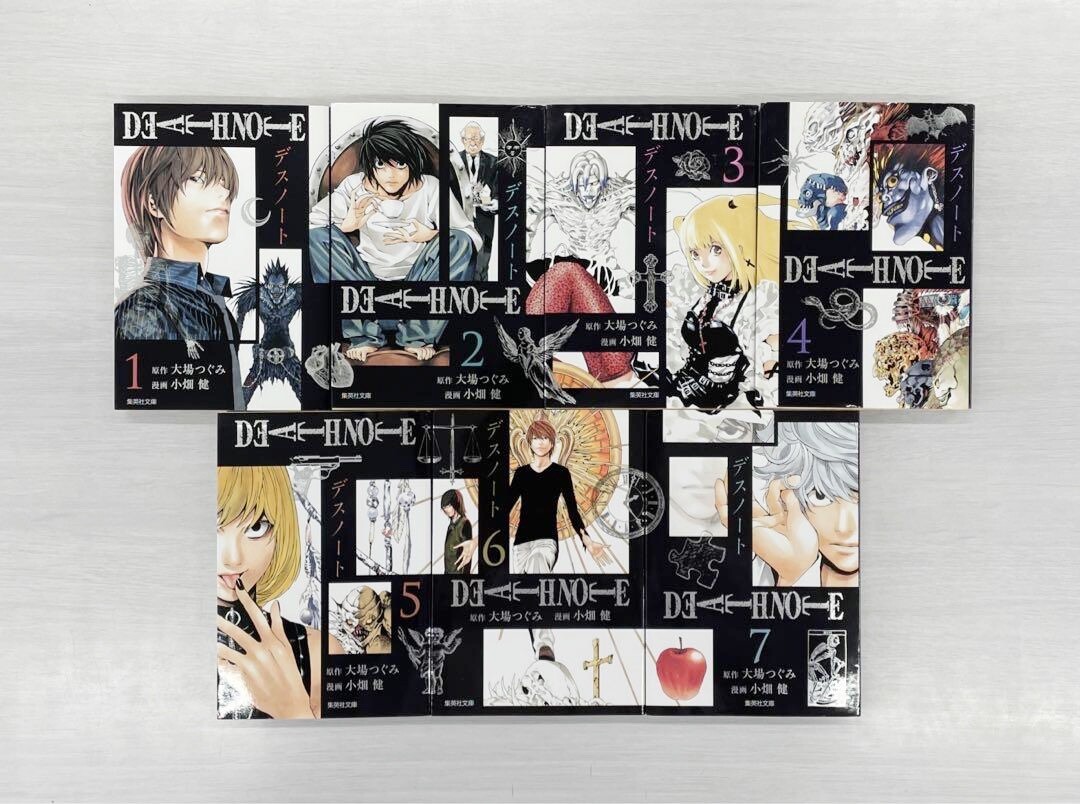 【收藏品】DEATH NOTE　初版　带、特典付き Death Note Pocket Edition Vol.1-7 Complete Manga Set by Tsugumi