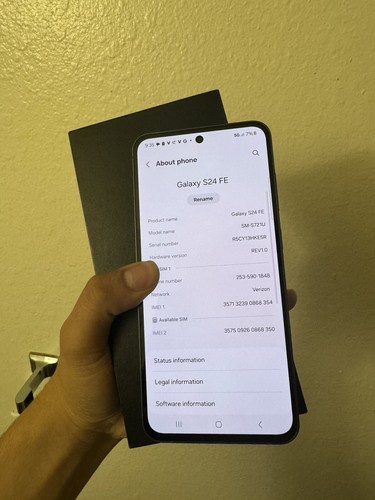 Samsung Galaxy S24 FE - 128GB - Graphite (Verizon) Open box (Read) - Afbeelding 3 van 20