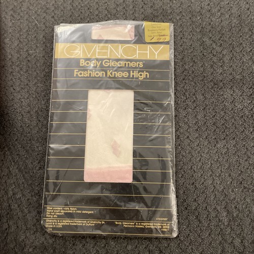 Vintage New Givenchy Body Gleamers Pink Knee Highs C23
