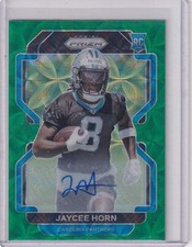Jaycee Horn 2021 Panini Prizm Green Scope Prizm Rc Auto (33/75)