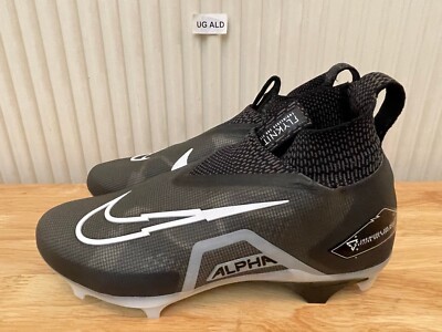 Nike Alpha Menace Elite 3 Black/White Football Cleats Size 
