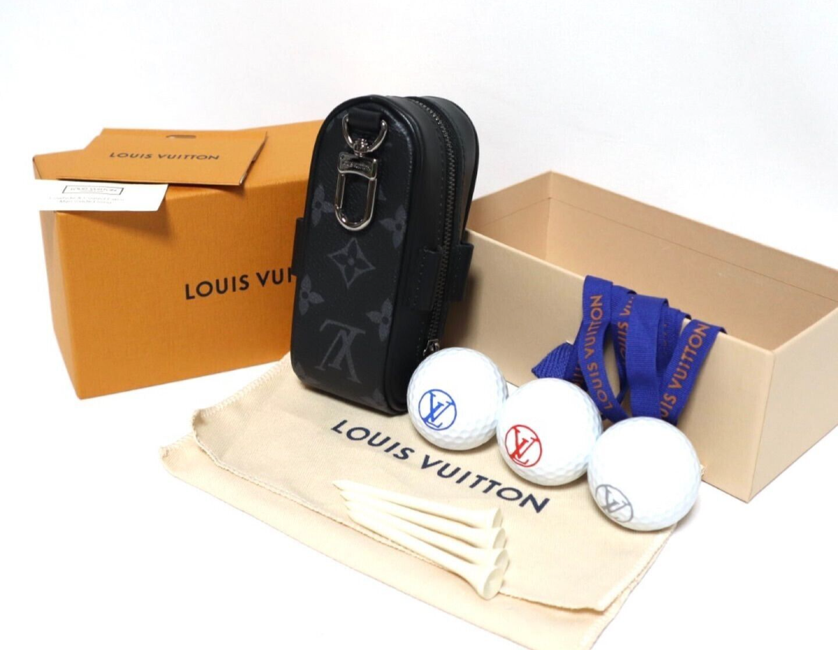 LOUIS VUITTON GI0344 Set Golf Andrews Golf Ball Case Color Black 
