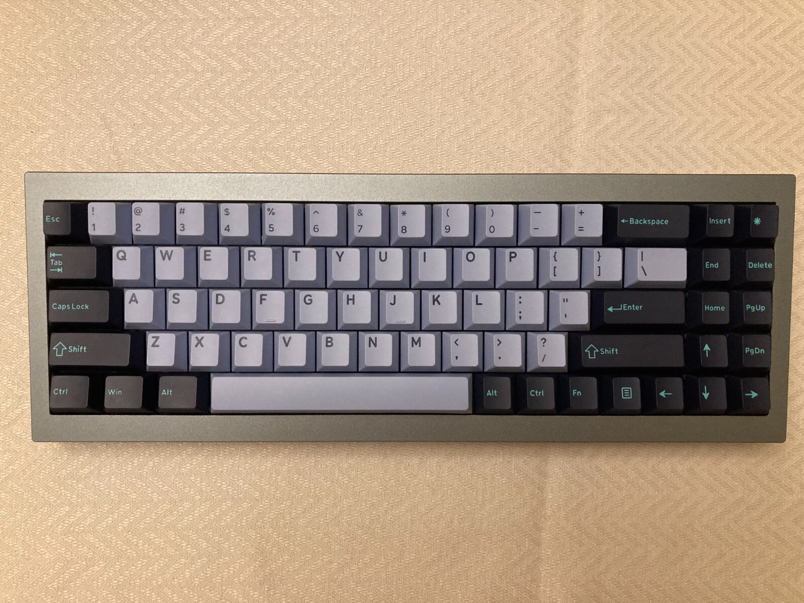 Built Keychron Q7 Custom Mechanical Keyboard w/Lubed Akko CS Ocean Blue