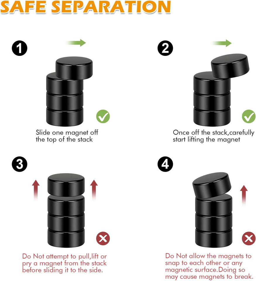 ZDZBLX Calamite Frigorifero Colorate - 20 Pezzi 10 Colori | Magneti Potenti Per Lavagne E Superfici Metalliche - Foto 5