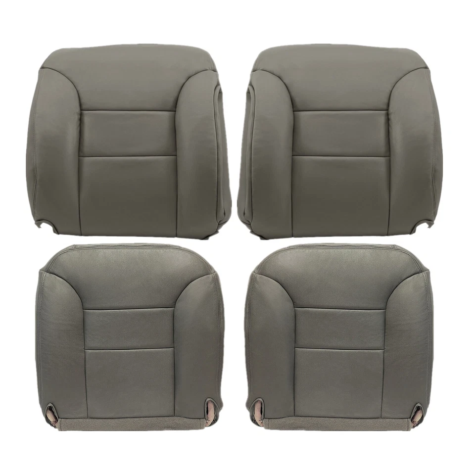 Cubierta de asiento inferior de cuero gris para GMC Sierra Chevy Tahoe 1995-1999 Foto 4 de 4