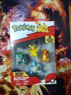 PKW Figurines De Combat MP - Lot De 10 Mini Figurines Pokémon (5,1 Cm) : Pikachu, Carapuce, Bulbizarre, Salamèche, Racaillou, Mimikyu, Scalpion, Riolu, Moustillon + Alakazam Géant (11,4 Cm) - TGT