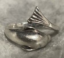 Dolphin Wrap Sterling Silver Ring Size 5.5