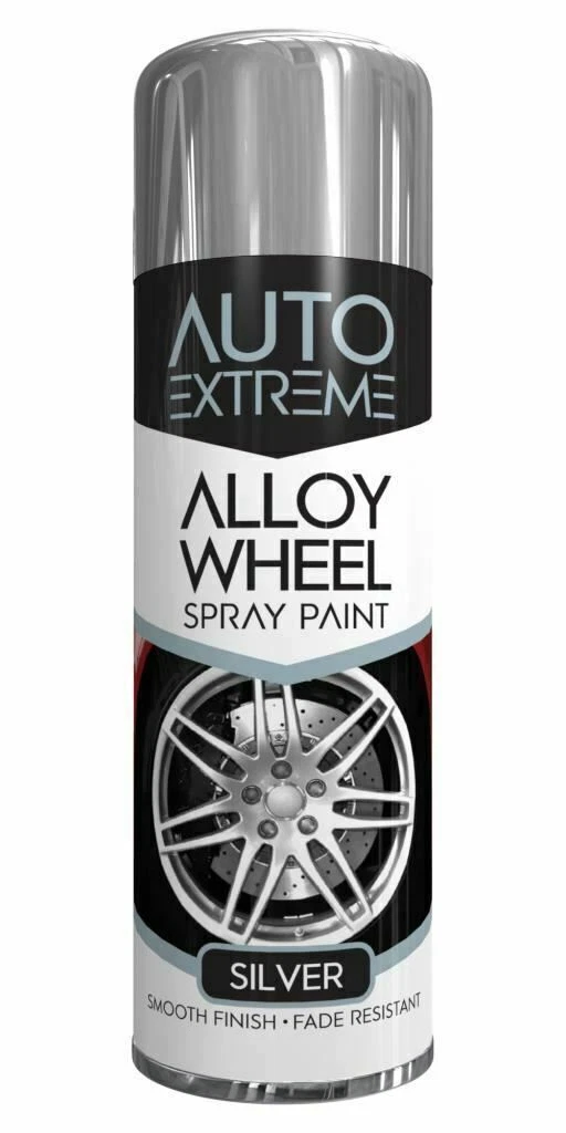 2x Alloy Wheel SILVER Spray Paint Can Car Bike Auto Wheel Plastic
