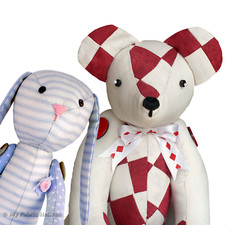 Teddy Bear or Bunny Rabbit Soft Toy Sewing PATTERN Tutorial By My Fabric Heaven