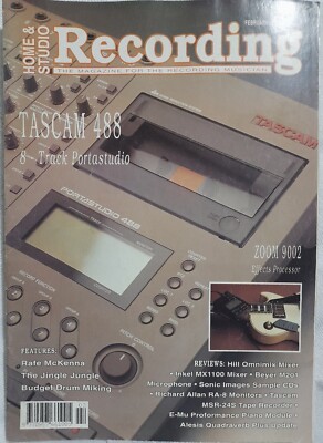 HOME & STUDIO RECORDING MAGAZINE FEBRUARY 1991 VINTAGE USED