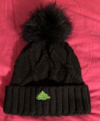 New Era Women s Pine Tree  Cuffed Knit Beanie Toboggan Black Soft Compfy