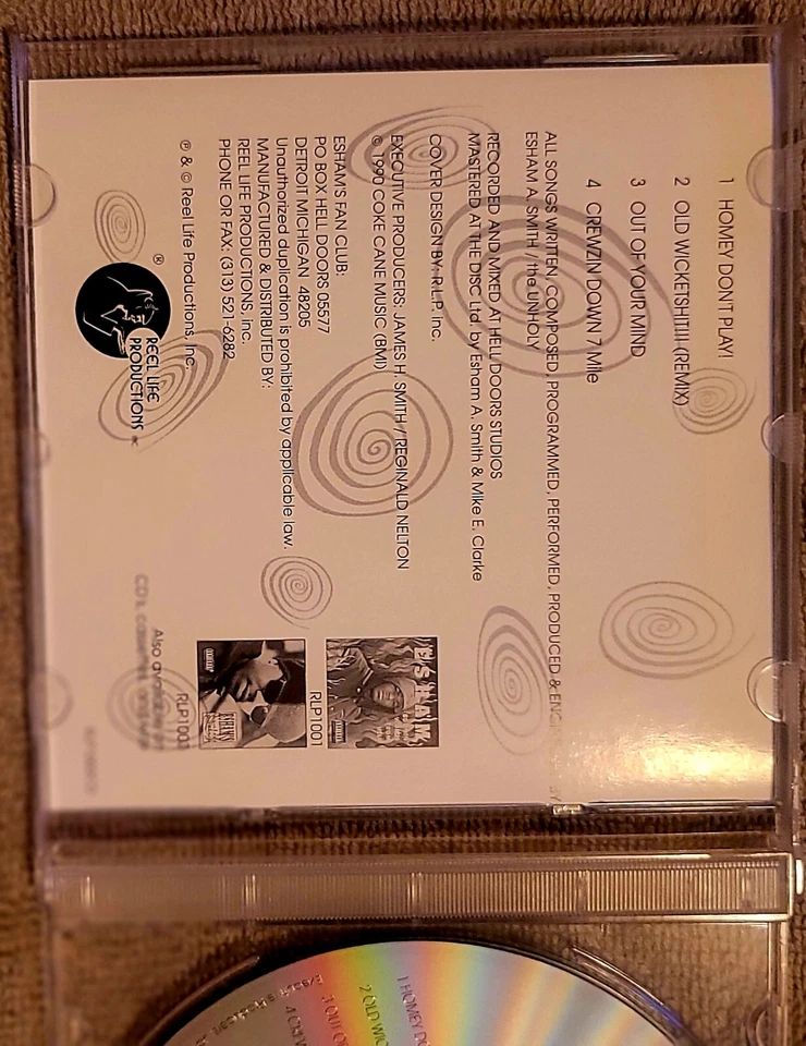 Esham: Homey Don't Play! CD OG Pressing RLP RARE Reel Life Productions Foto 4 de 4