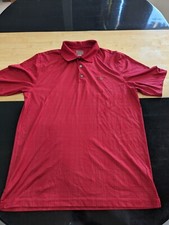 greg norman red button up shirt sz m