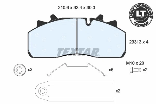 Brake Pad Set, disc brake 1100810 3057008000 3057008001 
