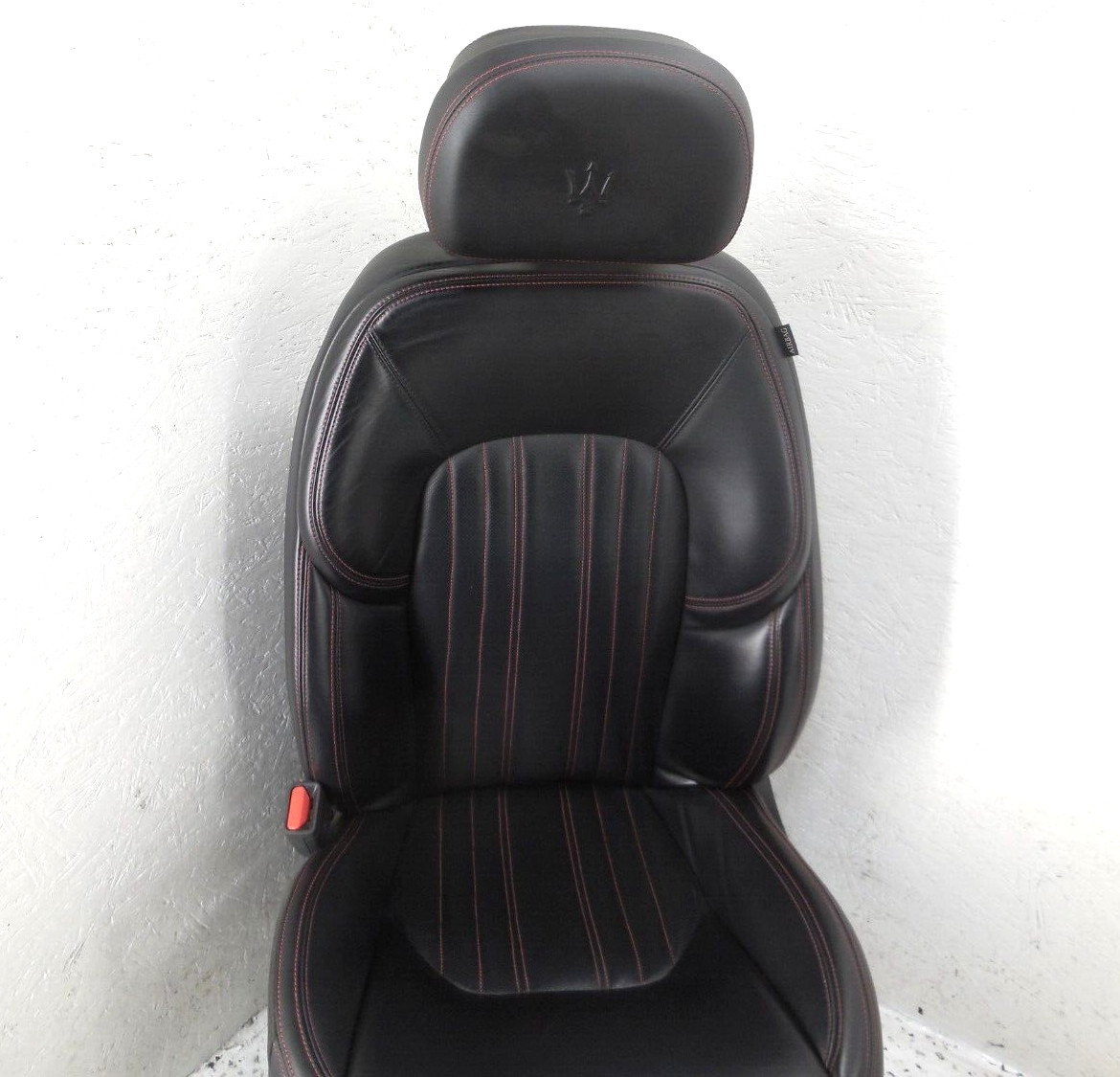 2017 17 Maserati Levante Front Seat Driver Left LH OEM Black Red Stitching