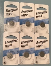 Energizer ECR1620BP 3V 1620 Coin Lithium Battery 6 Count Batteries New in Pack