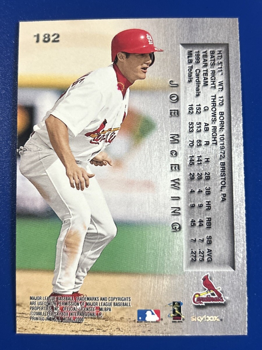 2000 Skybox Metal Baseball Joe McEwing St. Louis Cardinals #182 | eBay