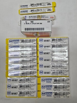 Assorted 0-80 to 3-56 HSS taps, 34 pieces