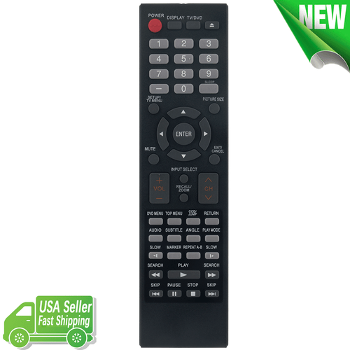 076R0SC011 Replace Remote Control for Sanyo TV DVD Combo DP26670