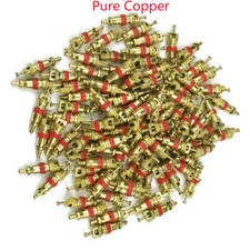 100x VALVE STEM CORE TIRE PRESSURE SENSOR CORES TPMS UNIVERSAL (PURE COPPER)