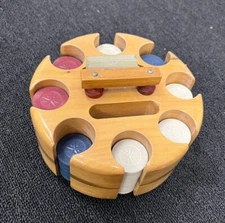Vintage Poker Cards and Chips Carousel Holder