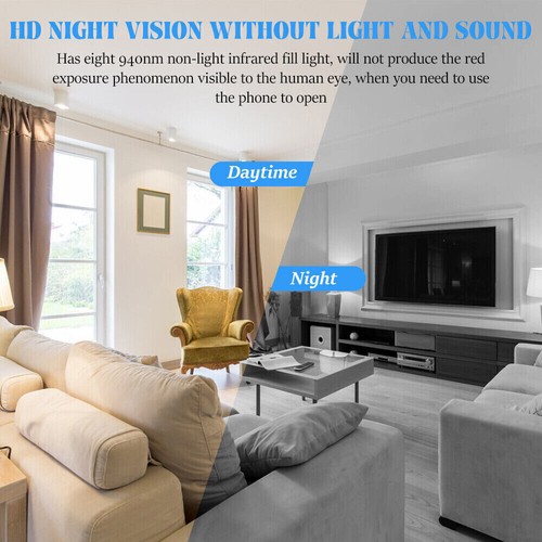 Mini Camera Wireless Built-in battery Wifi Home Security - HD 1080P Night Vision - Picture 13 of 17