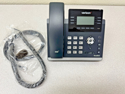 Yealink Verizon T42U Gigabit IP Phone POE Black Excellent Condition New Cords