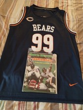 Chicago Bears Jersey Dan Hampton XL With Superbowl Magazine