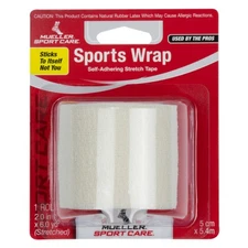 Mueller Sports Wrap [Self-Adhering Stretch Tape]: 2 in. x 18 ft. (White)