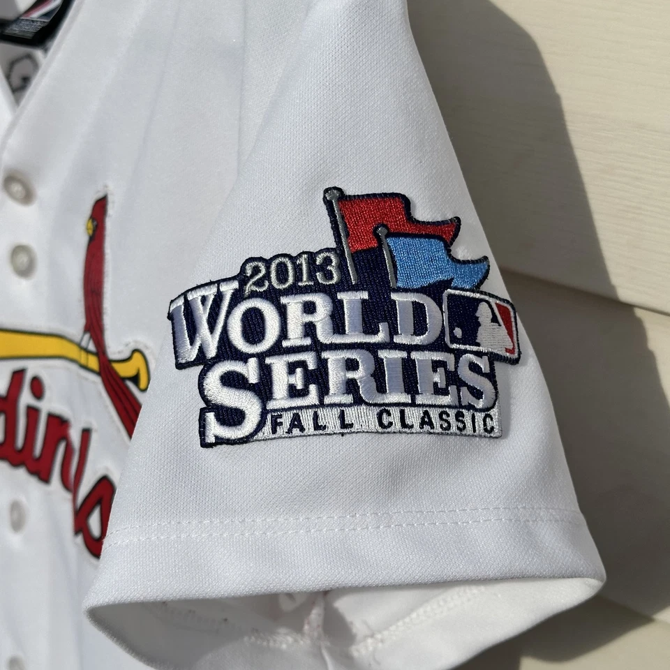 Camiseta deportiva Allen Craig #21 2013 de los Cardenales de San Luis Serie Mundial blanca local juvenil LG Foto 2 de 4