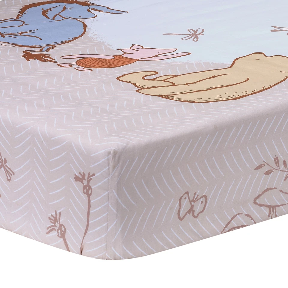 Lambs & Ivy Disney Baby Pooh Bear & Pals Photo Op Cotton Baby Fitted Crib Sheet - Image 2 of 4
