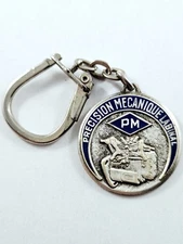 Keychain - Mechanical Precision Labinal - SFED Paris 1960s - Enamelled Metal