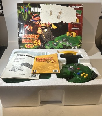 Nintendo 64 Donkey Kong Game Console W/ Box - Jungle Green- Tested