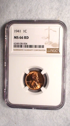 1941 P Lincoln Wheat Cent NGC MS66 RED GEM 1C Coin BUY IT NOW!
