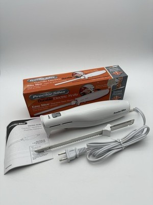 Proctor Silex Durable Electric Knife 74311Y Easy Slice Stainless Steel Blades