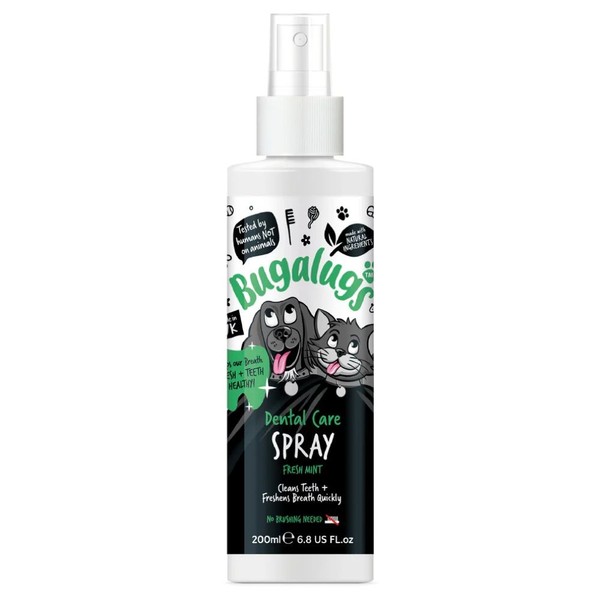 Bugalugs Antibakterielles Zahnpflege Spray FüR Hunde & Katzen – Minzgeschmack-image