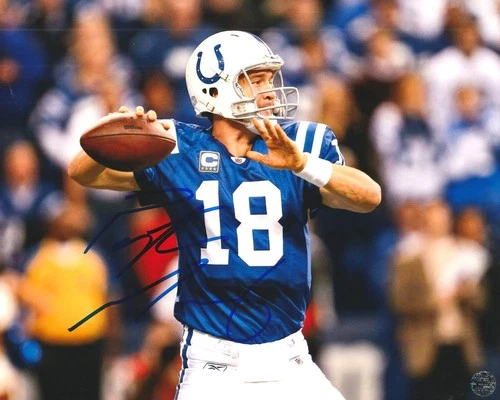 Peyton Manning Autographed Indianapolis Colts 8x10 Photo/COA/Matching Hologram