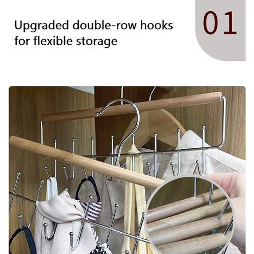 Anti-slip Clothes Hanger 16-Hook Clothes Drying Rack for Underwear,Tanks - Picture 5 of 14