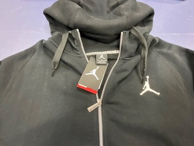 Nike AIR JORDAN Cement Men s Black/White Zip Hoodie 431425-010 MENS LRG - NWT