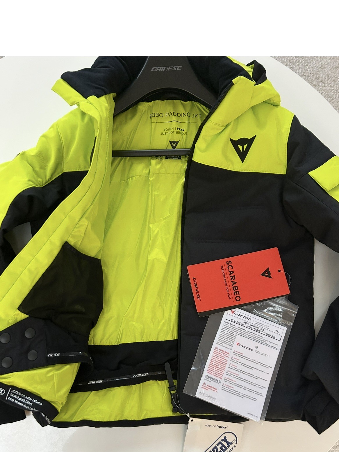 €250 DAINESE Ribbo Acolchado Junior Chaqueta de Esquí Talla 140cms Edad 9 - 10 años