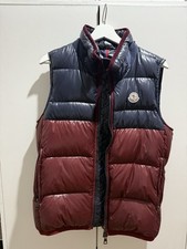 Moncler Gilet down blue/Burgundy size 1 (S)