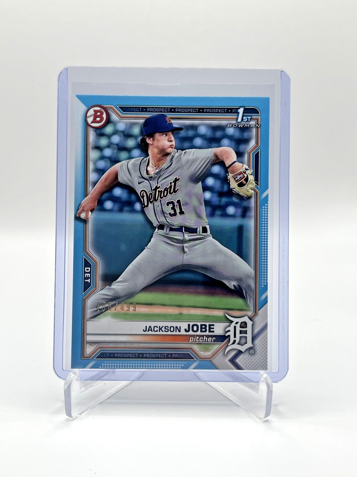 2021 Bowman Draft Sky Blue JACKSON JOBE 1st Bowman Detroit TIGERS #BD-69, /499