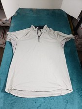 Nike Running Sweatshirt Large Mens Gray Polyester Long Sleeve Dri Fit 1/4 Zip