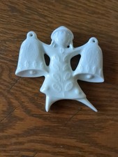HAVILAND Limoges France  DANCING BELLS 1973 White Prolongeau  Ornament