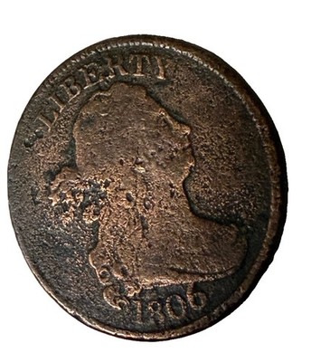 1806 Draped Bust Half Cent VG8 Nice Original Surfaces
